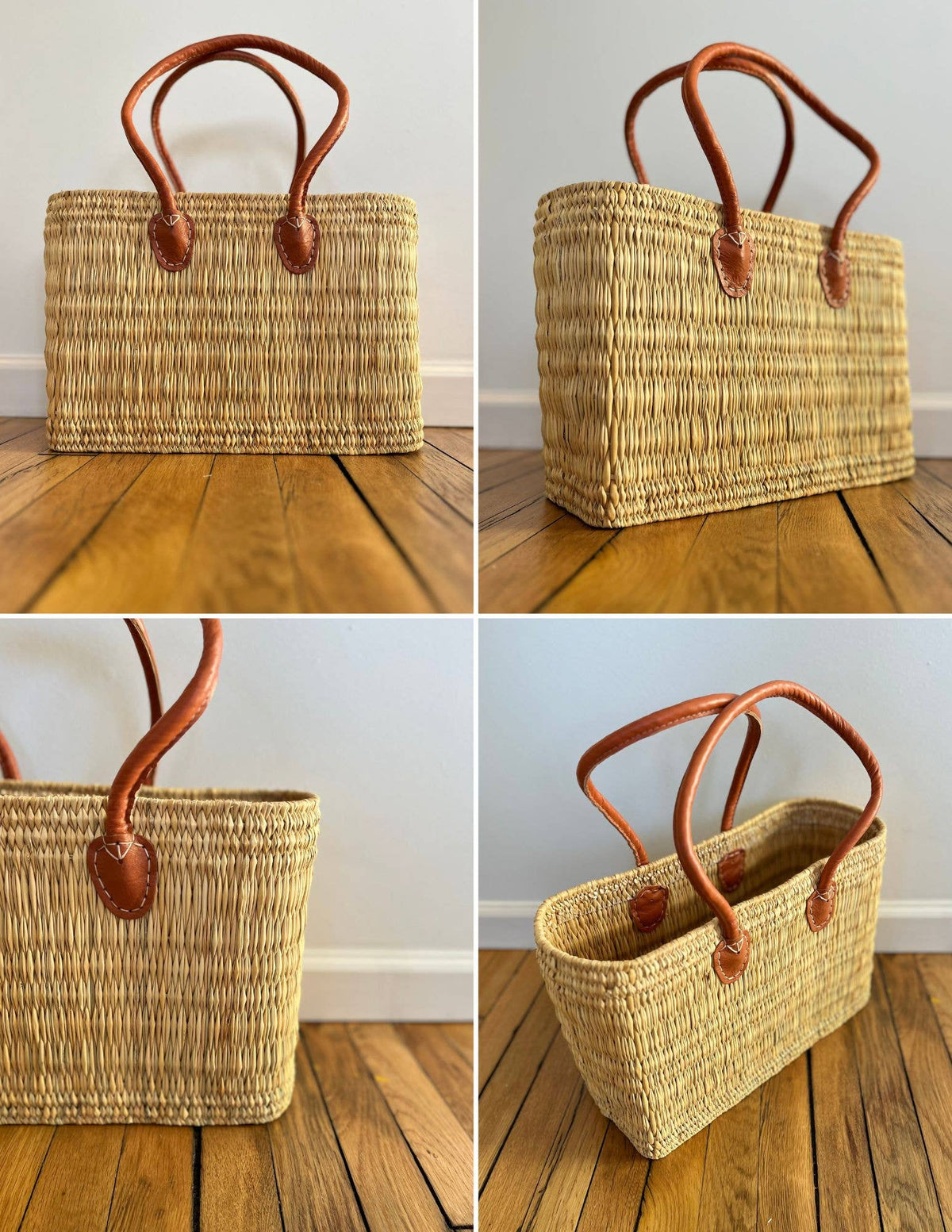 Medina - Simple Long Handle Tote, Tabac: Large