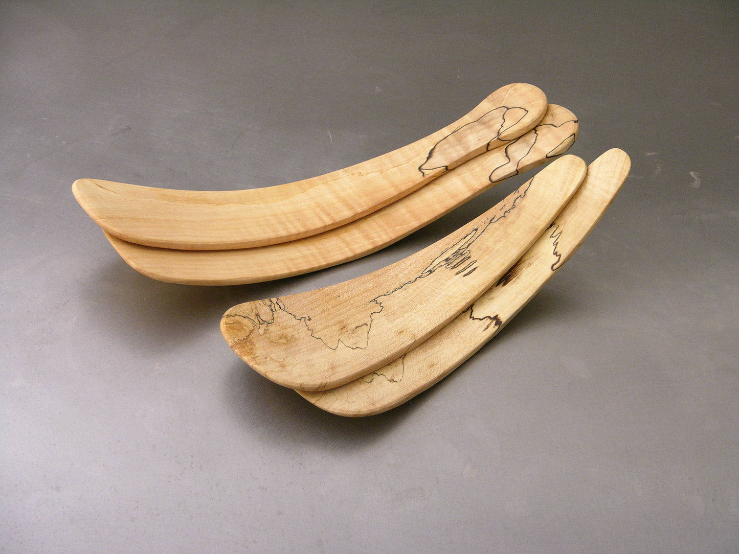 Spalted Maple Wooden Salad Servers (11.5" pair) - Petermans Boards and Bowls