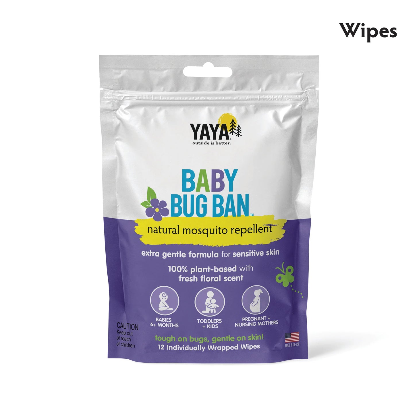 YAYA BABY BUG BAN (12 wipes)