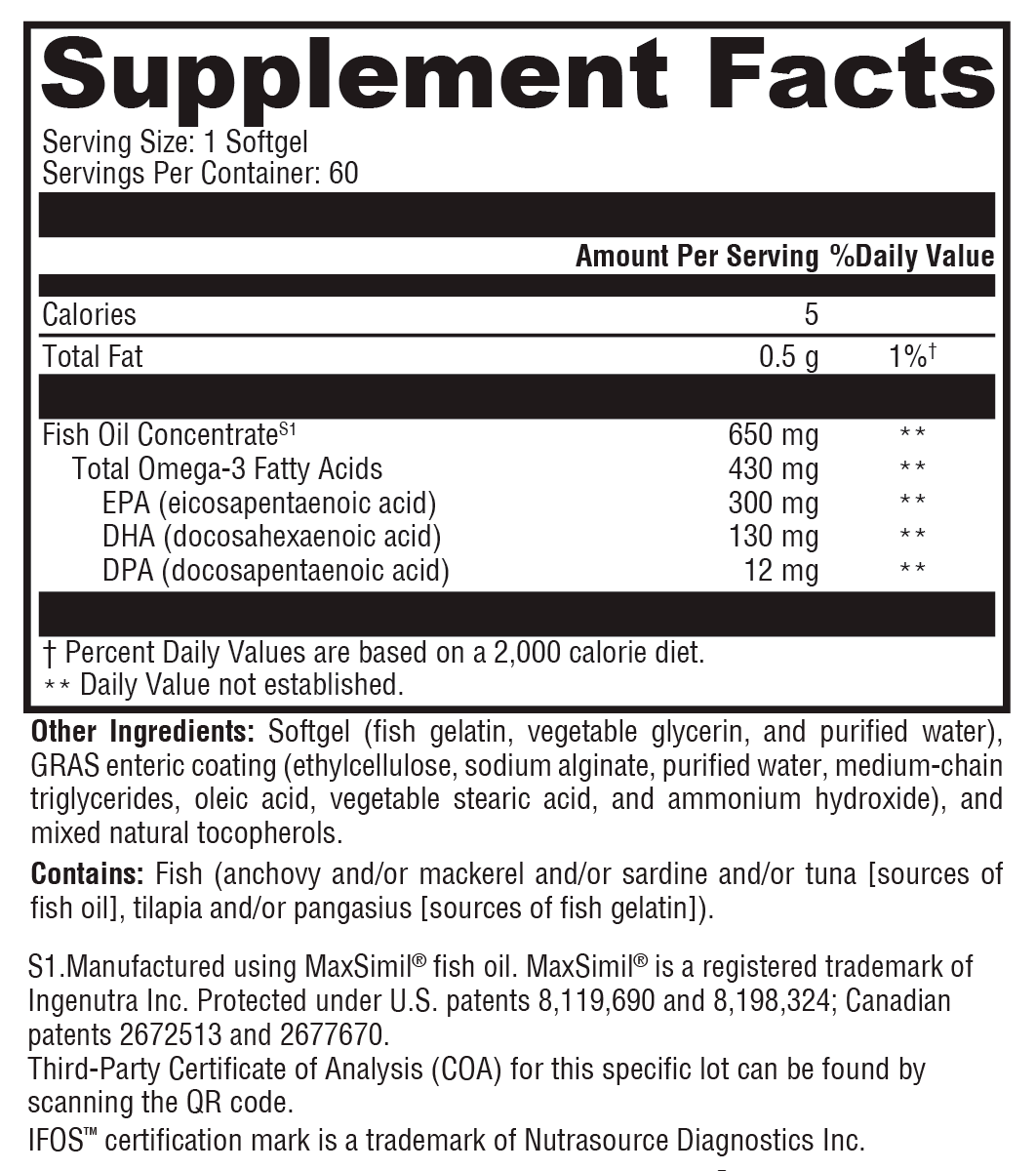 Omega MonoPure 650 EC (60 softgels)