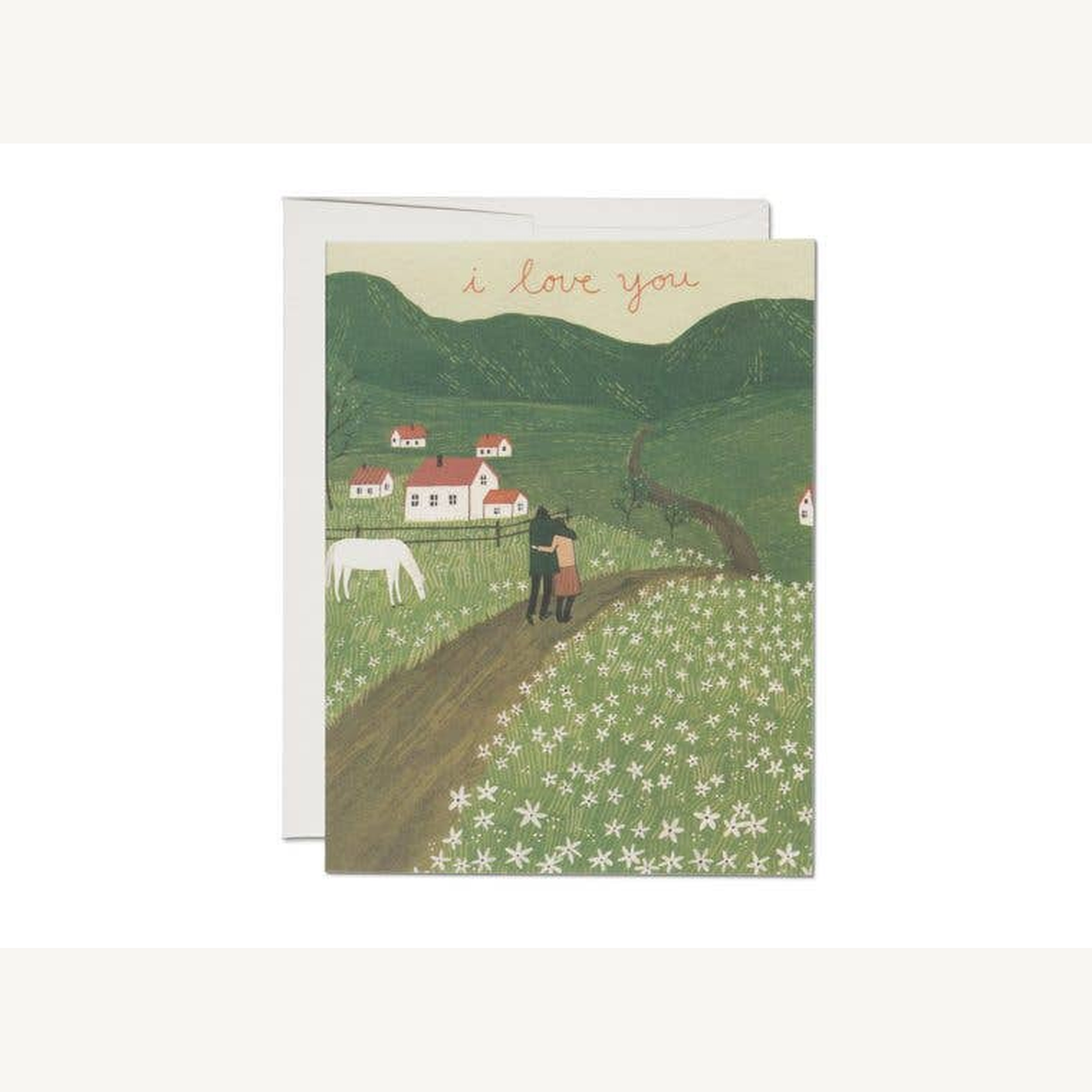 along the road love greeting card_1