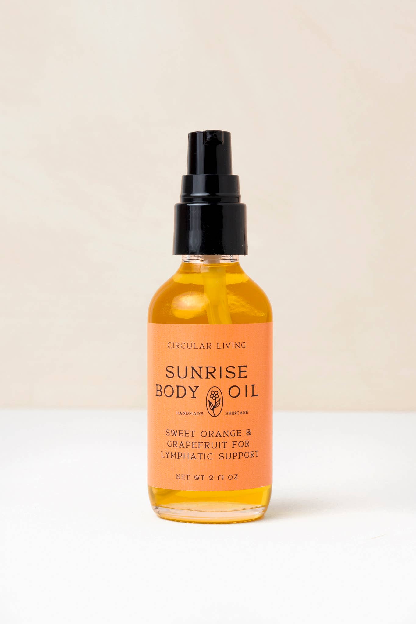 Sunrise Body Oil, Sweet Orange & Grapefruit: Pump Top (Reusable) 4 fl oz