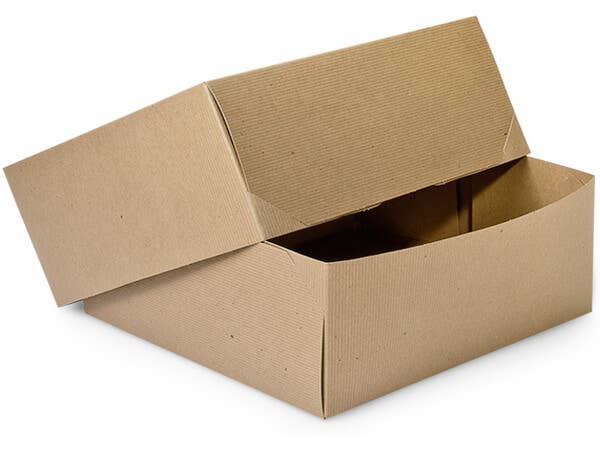 Nashville Wraps - Recycled Brown Kraft Gift Boxes: 50 Pack / 9x9x5"