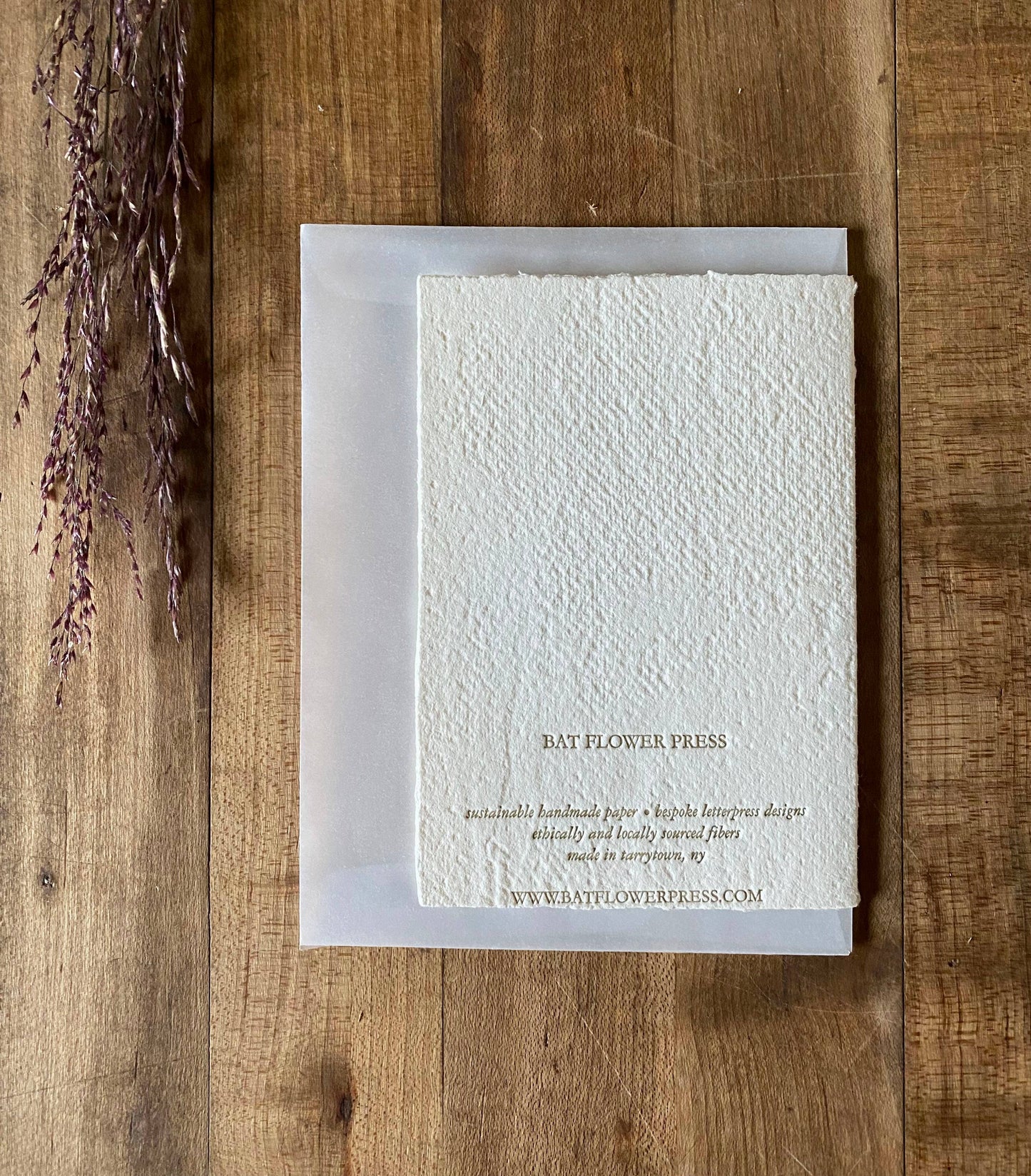 Ginkgo handmade greeting card