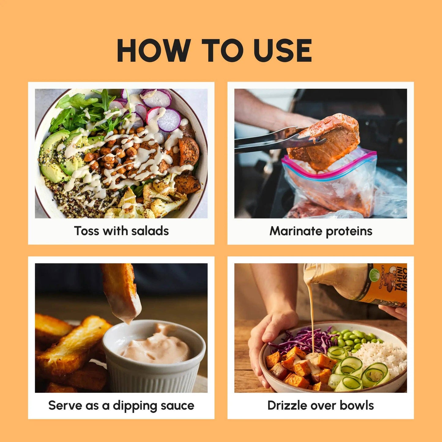 Ecobean - TAHINI MISO GINGER SALAD DRESSING: 6 Pack