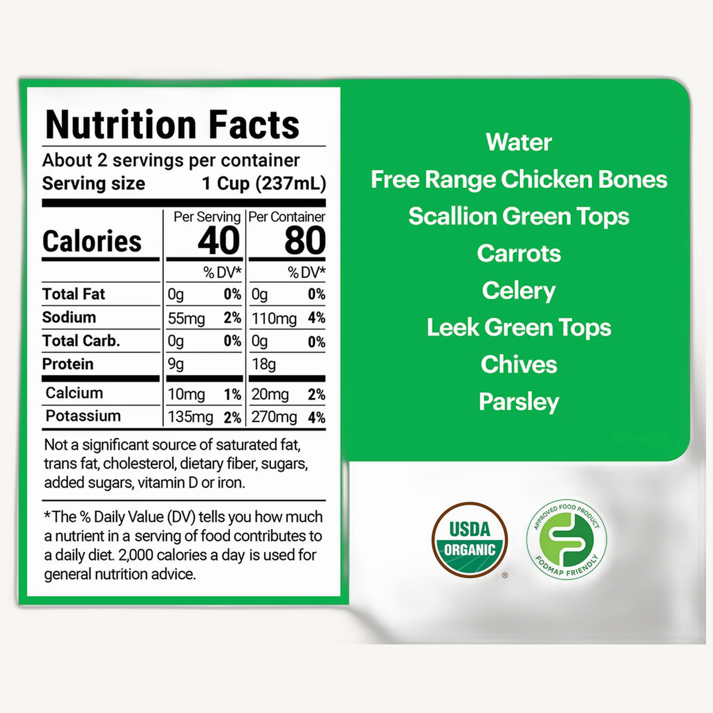 Broth, Chicken Bone Low FODMAP Organic