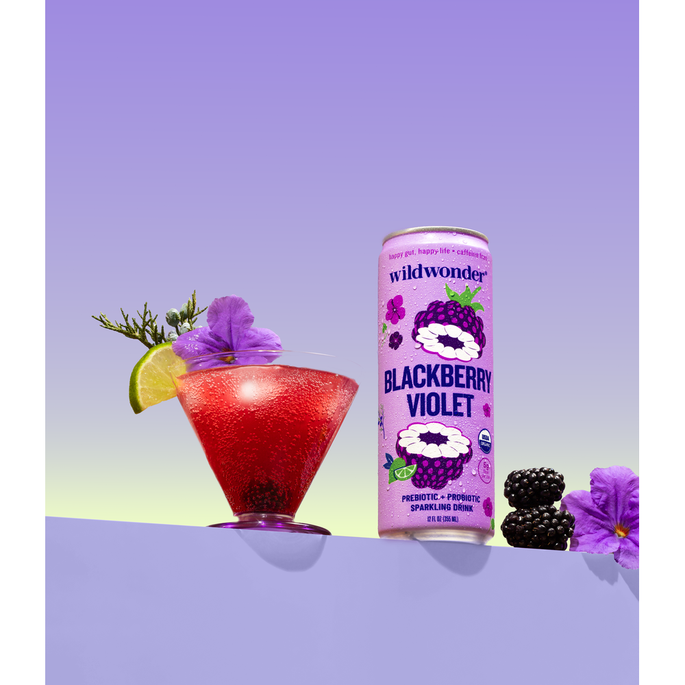 Blackberry Violet - Prebiotic + Probiotic Sparkling Drink (12 fl oz)