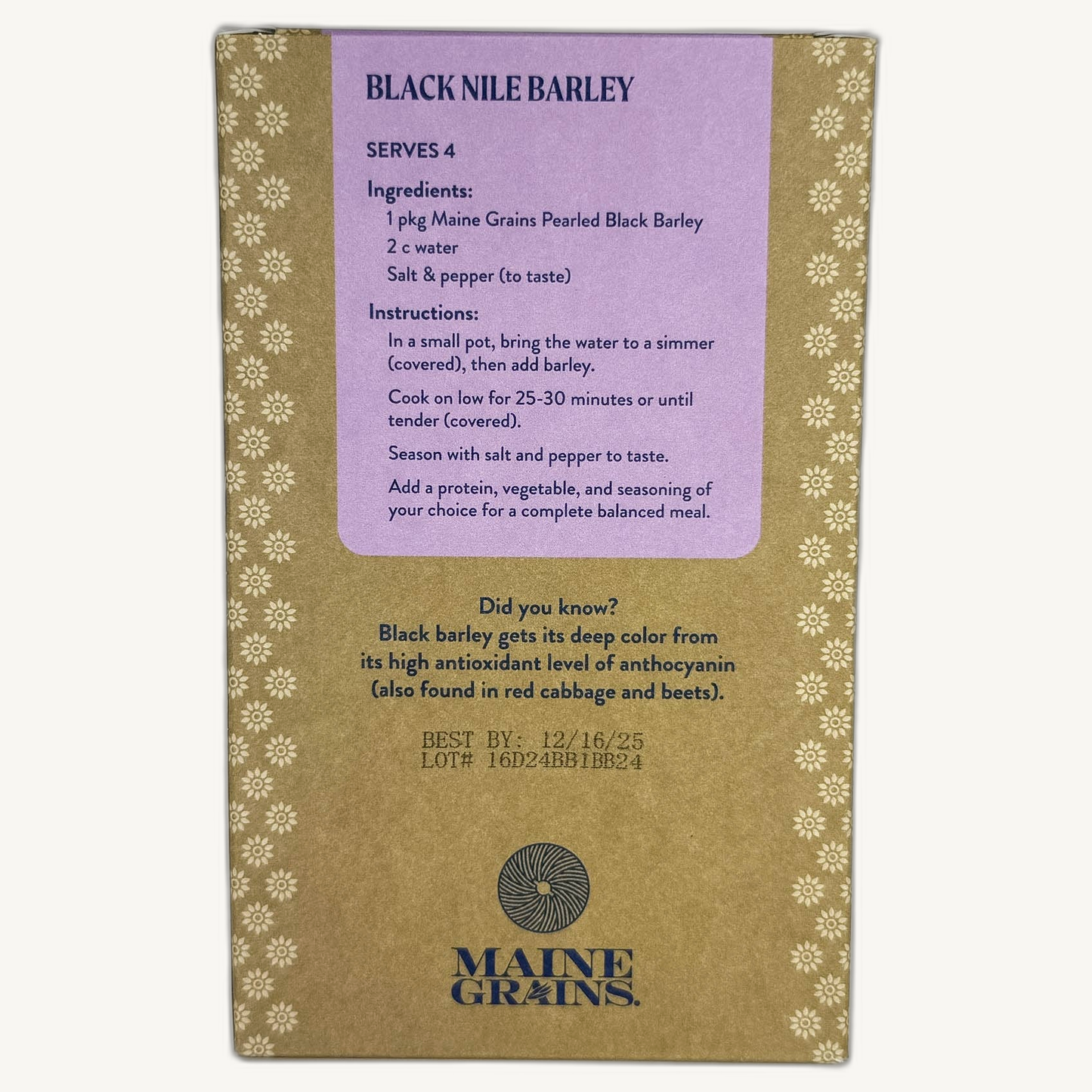 Maine Grains Black Nile Barley