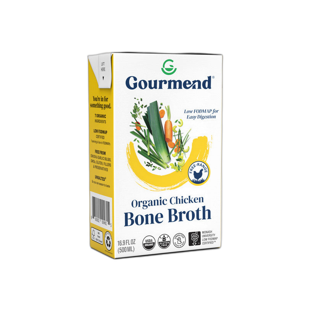 Broth, Chicken Bone Low FODMAP Organic (16.9 oz) - Gourmend