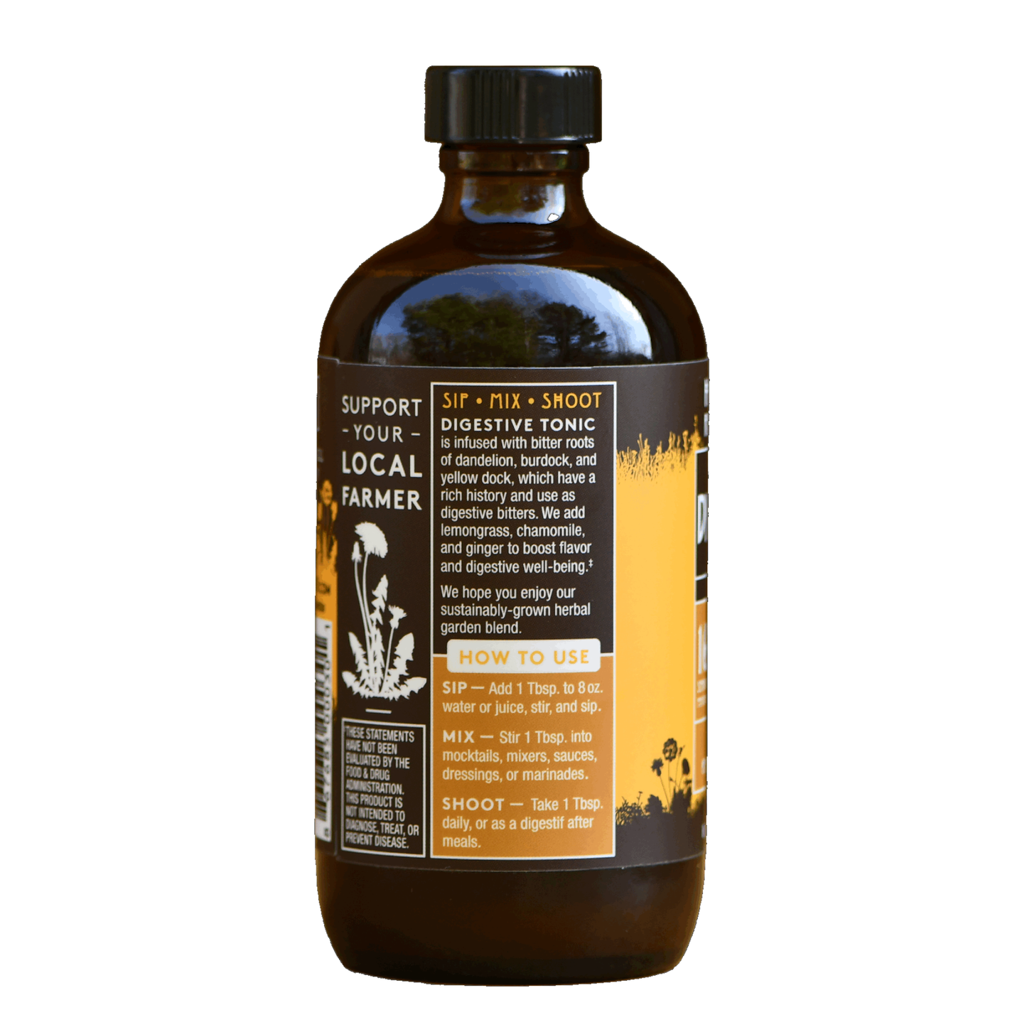 Digestive Tonic - Raw ACV w/Mother, Digestive + Detox Support (8 fl oz)