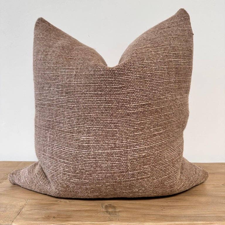 bloom home inc - Co. Alora Heavy Woven Linen – Havane: 24″ x 24″