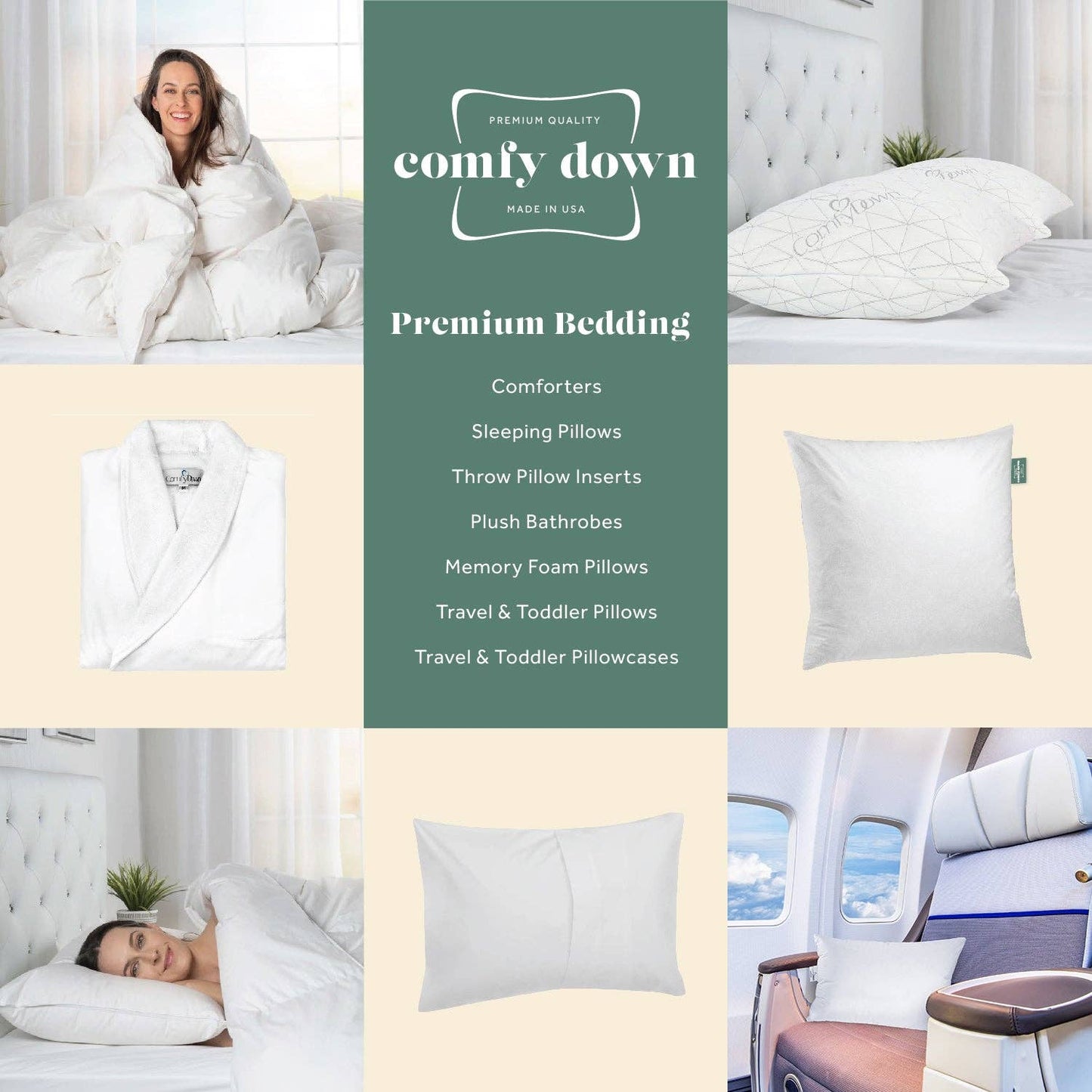 ComfyDown - ComfyDream Bed Pillow 50/50 Down Feather Blend: King