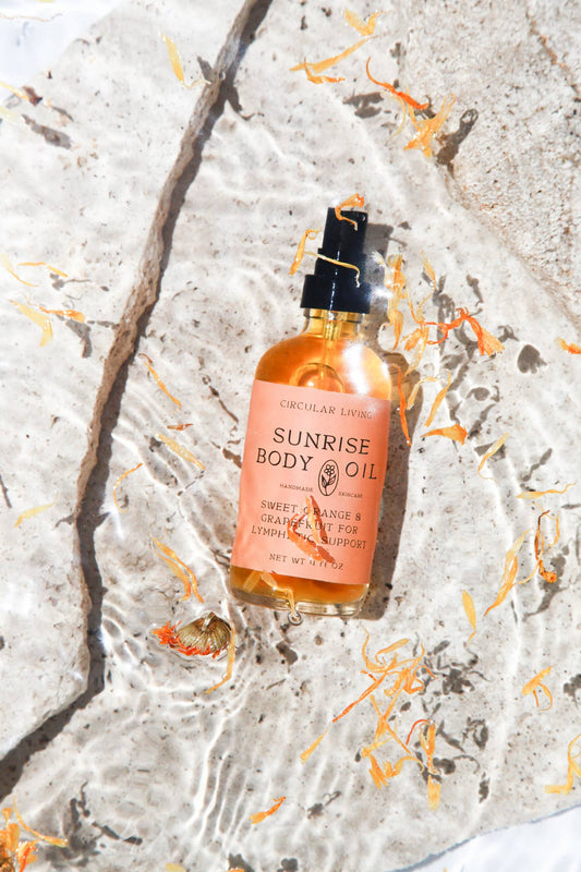 Sunrise Body Oil, Sweet Orange & Grapefruit: Pump Top (Reusable) 4 fl oz