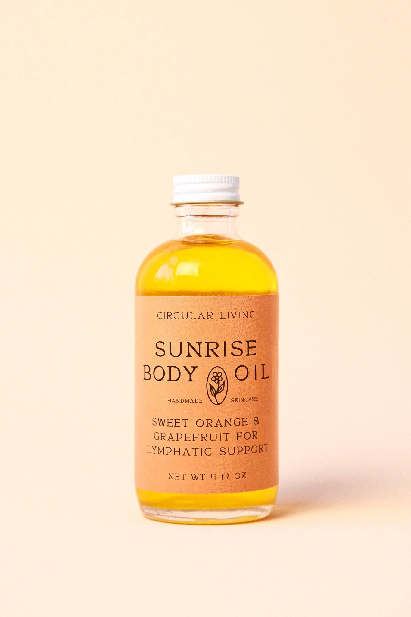 Sunrise Body Oil, Sweet Orange & Grapefruit: Pump Top (Reusable) 4 fl oz