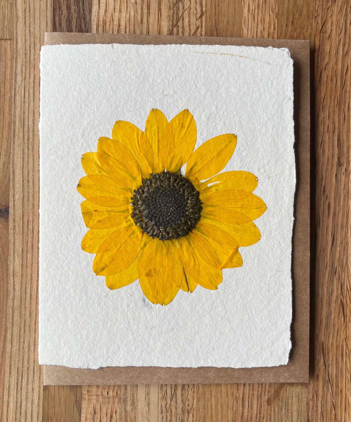 Pressed Sunflower card