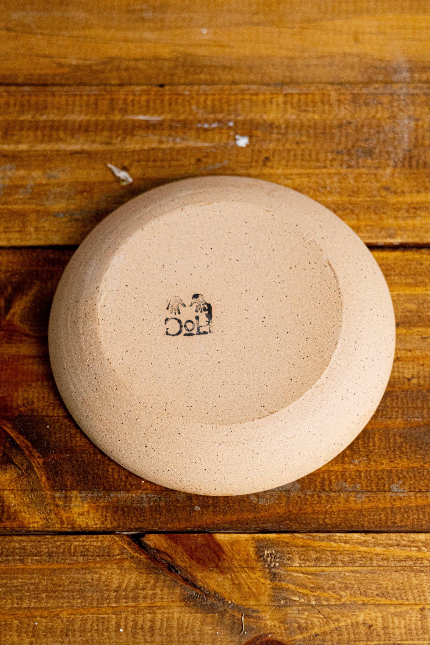 Handmade Ceramic Planter with Saucer – Wide Bottom