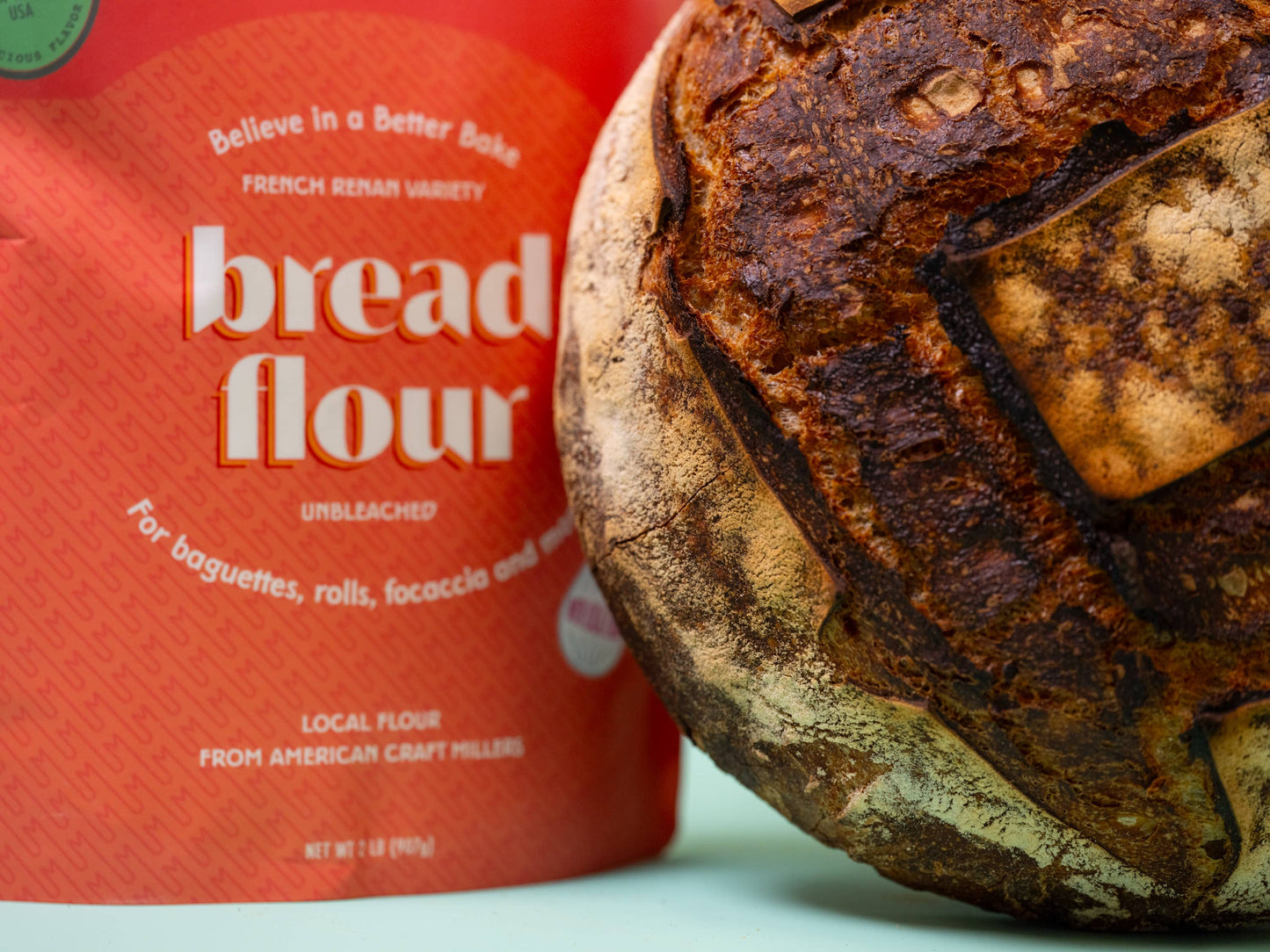 French Renan Bread Flour, Certified Organic (5 lb) - Unified Mills