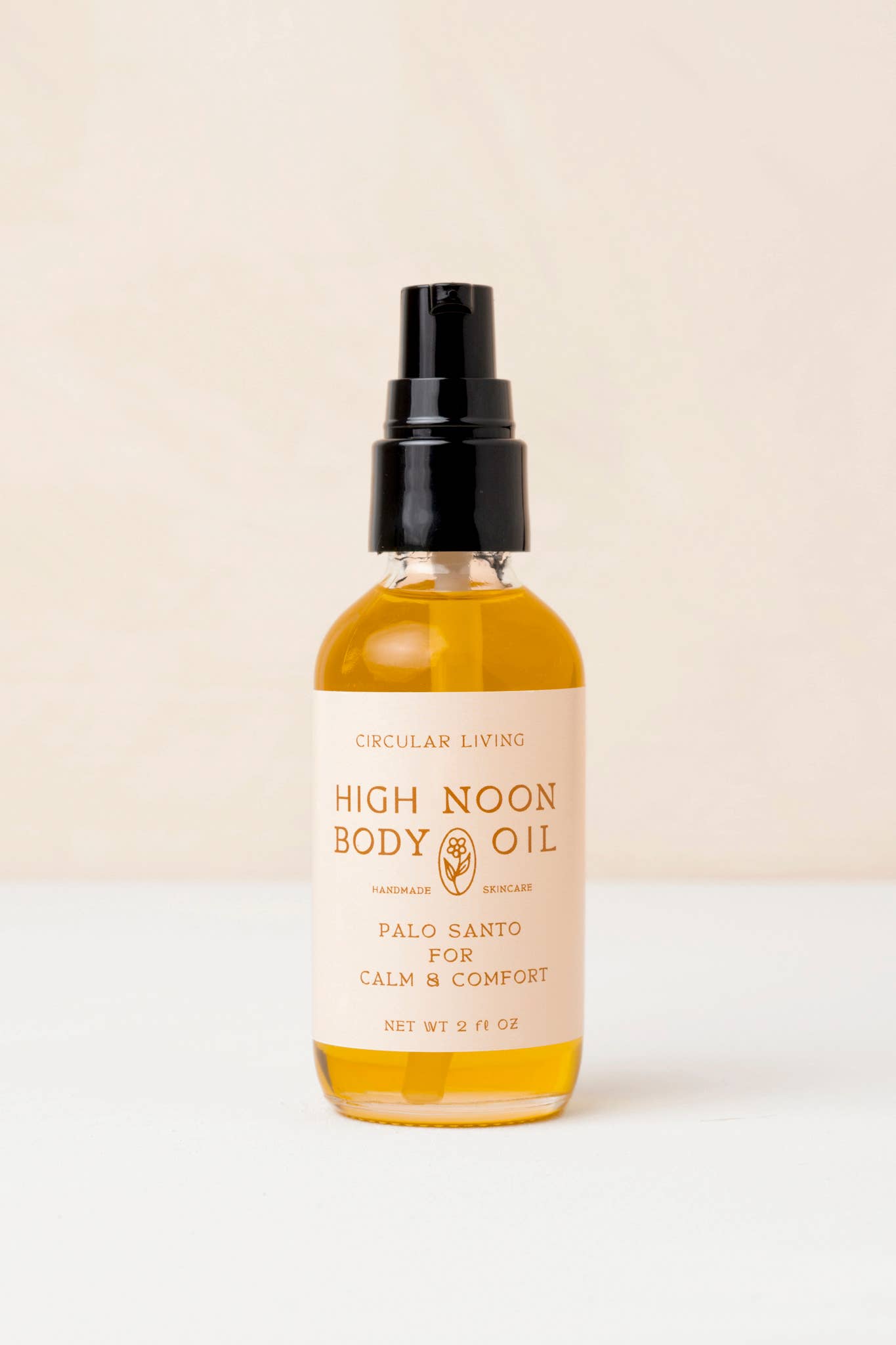 High Noon Body Oil, Palo Santo: Pump Top (Reusable) 4 fl oz