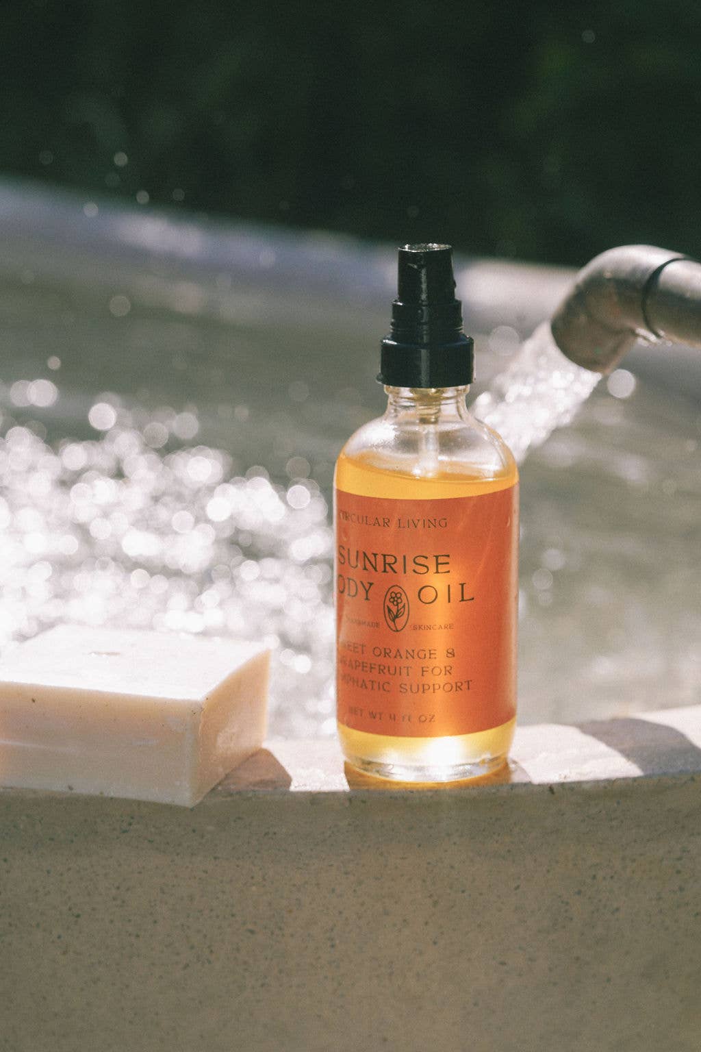 Sunrise Body Oil, Sweet Orange & Grapefruit: Pump Top (Reusable) 4 fl oz