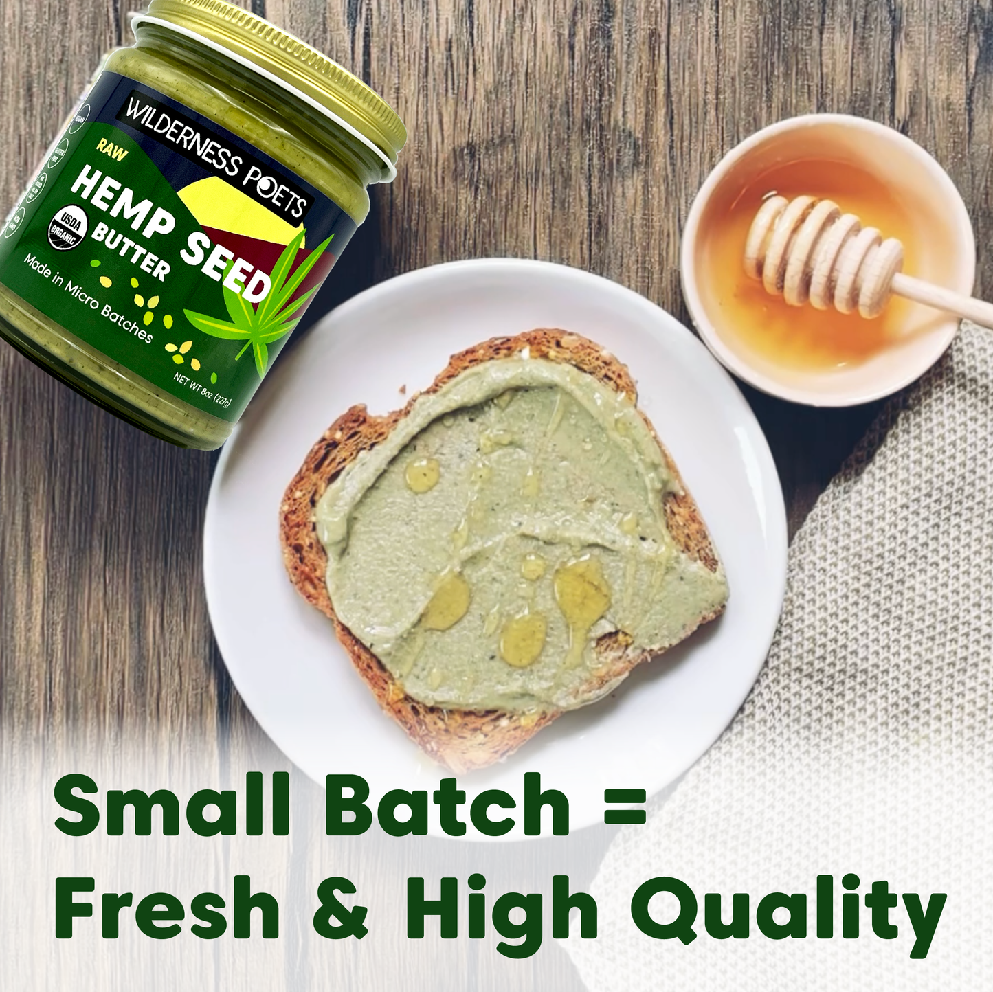 Hemp Seed Butter, Raw - Organic (8 oz)