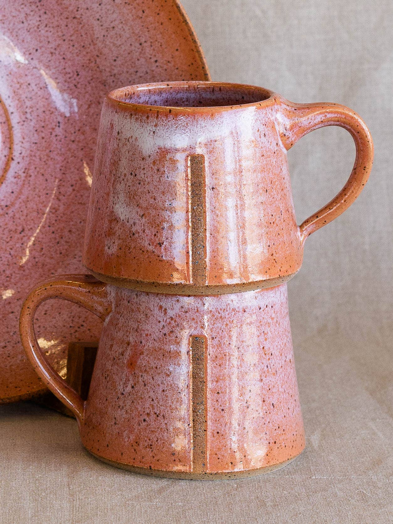 Handmade Ceramic Mug in Glossy Pink