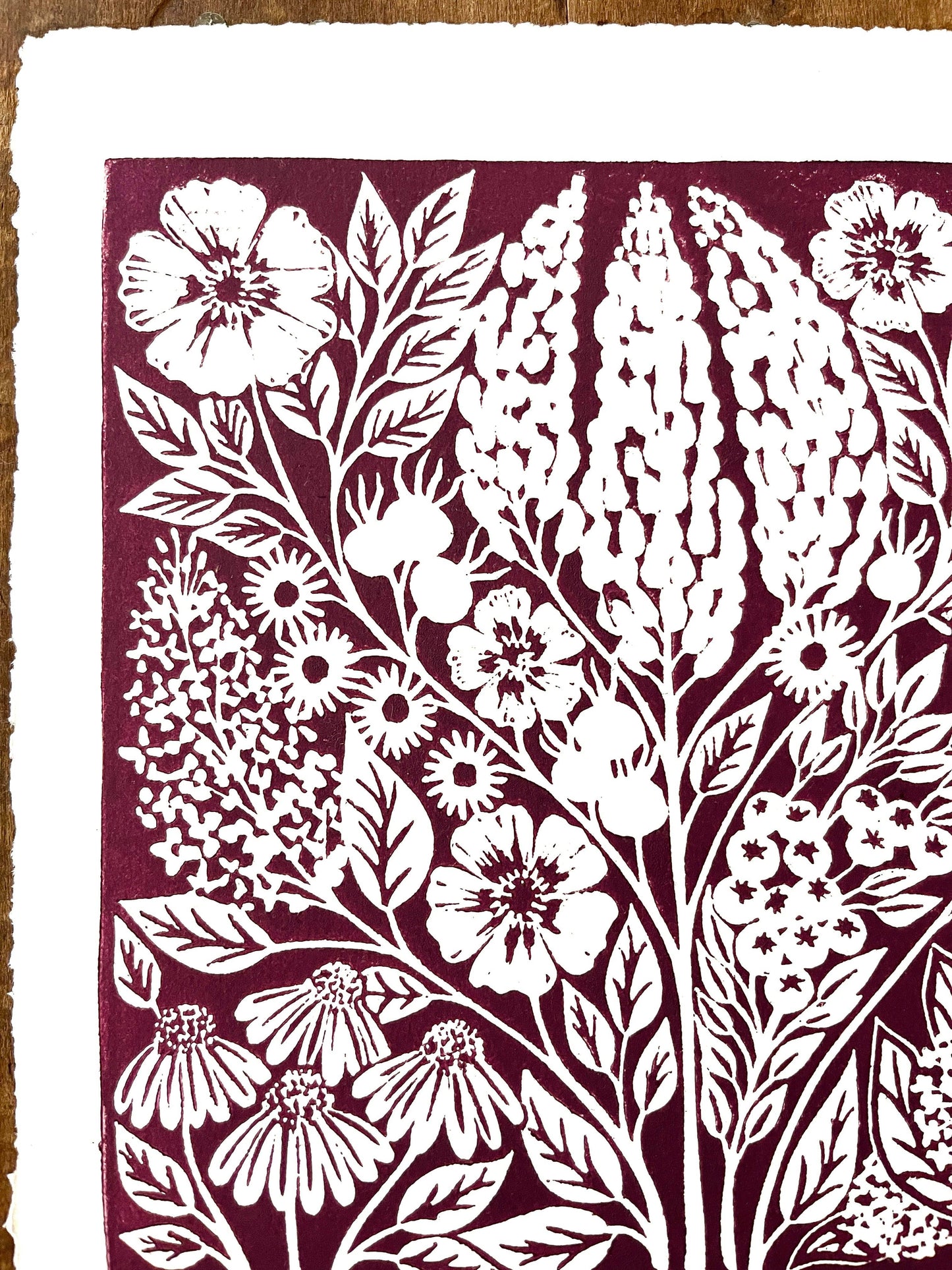 Hand Block Printed Art Print - No. 633