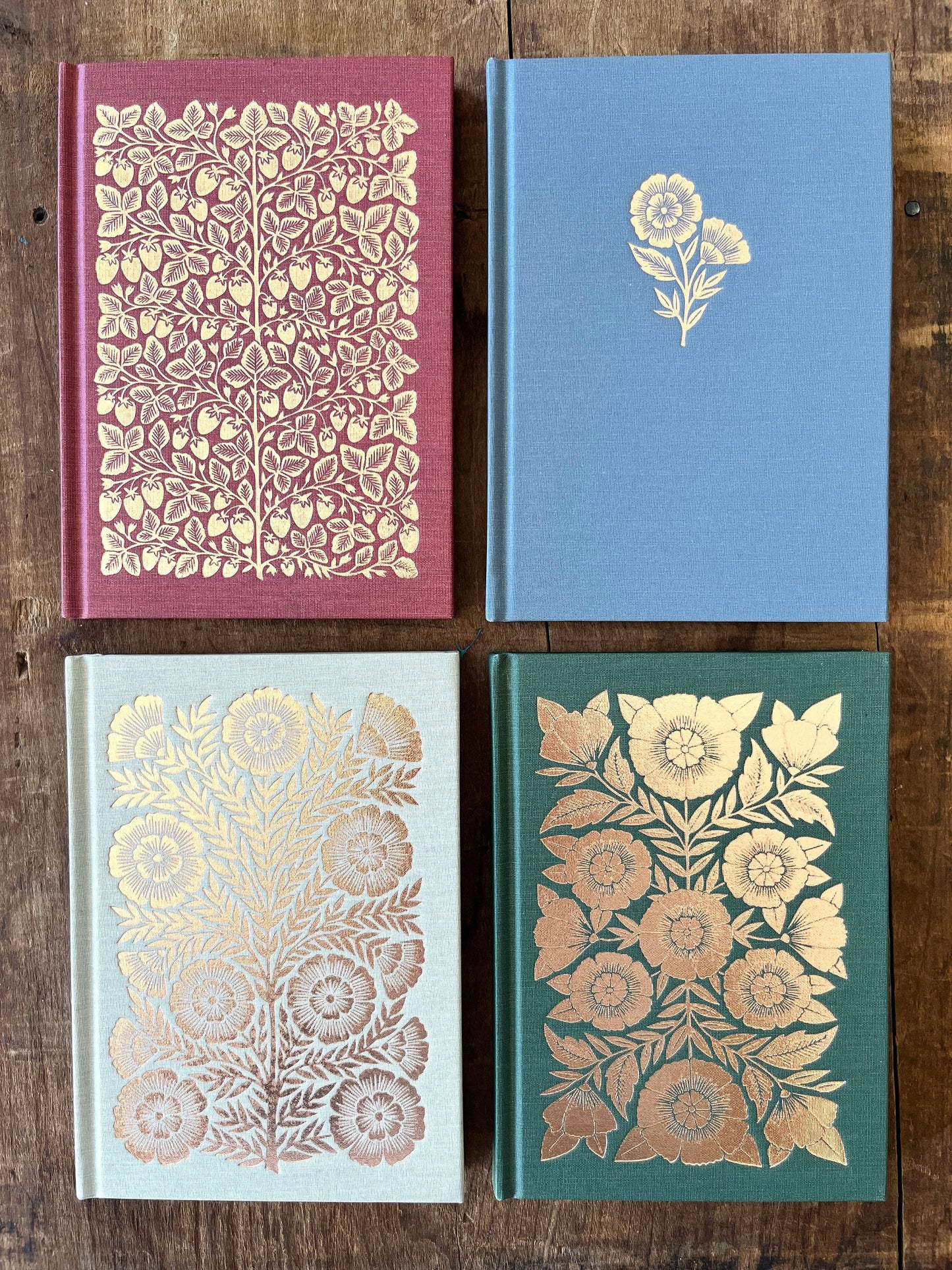 Foil Stamped Linen Journal: Muted Sage