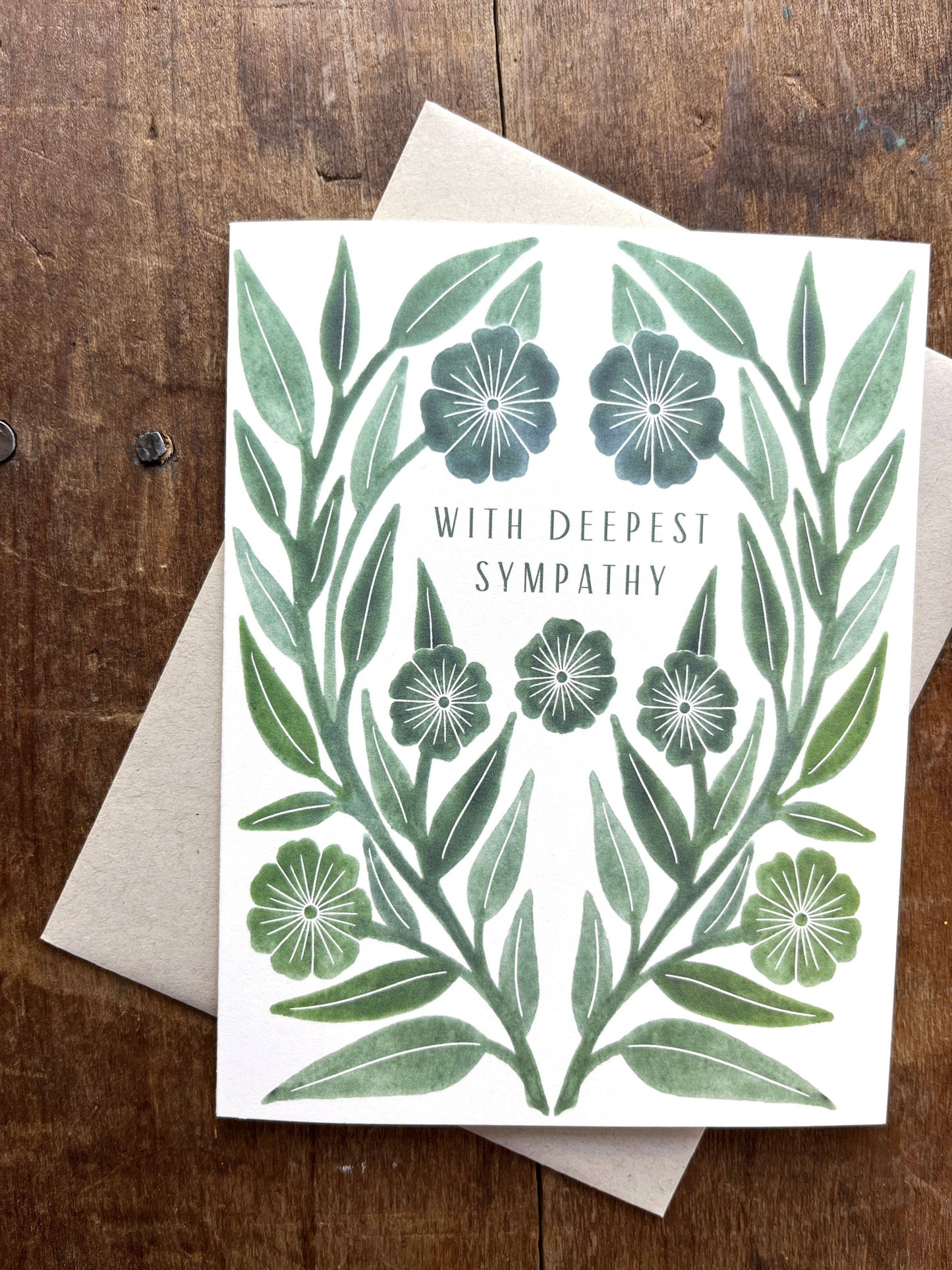 Greeting Card "With Deepest Sympathy,"