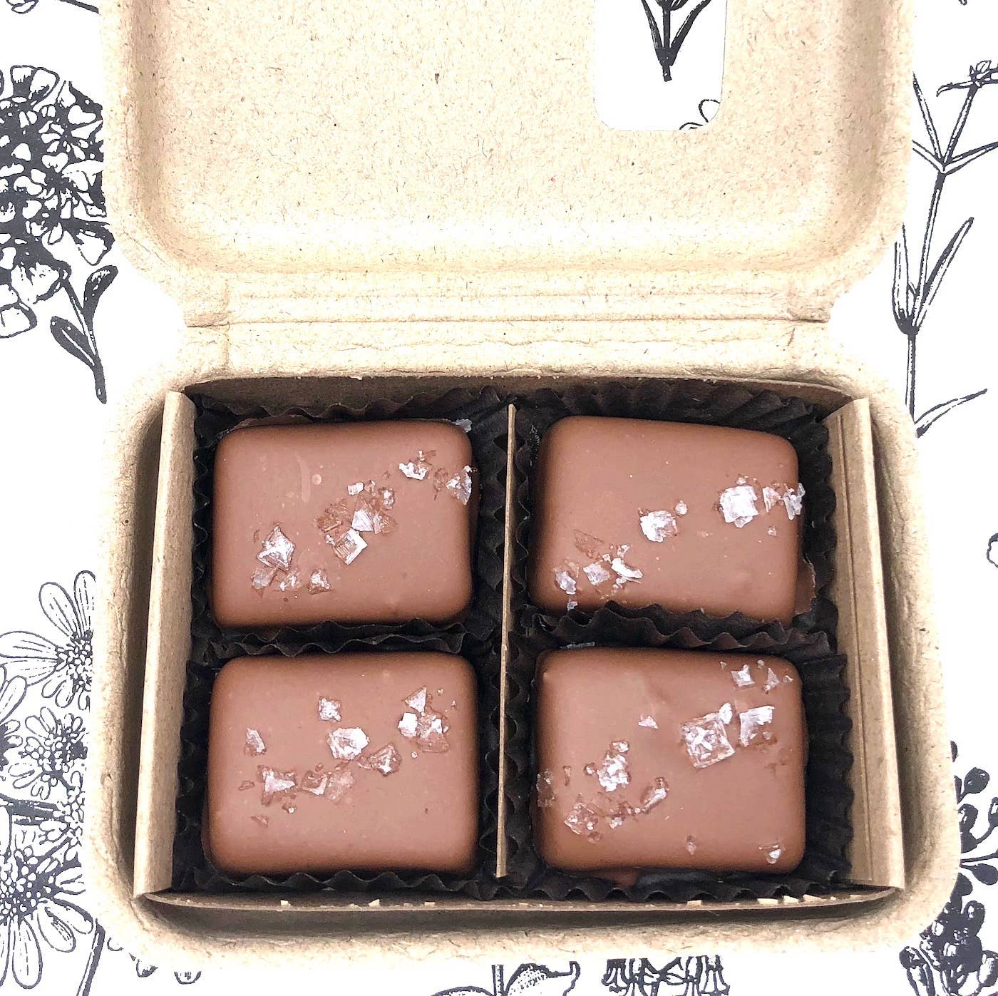 Caramels - 38% Milk Chocolate Covered, Salted (4 pieces)