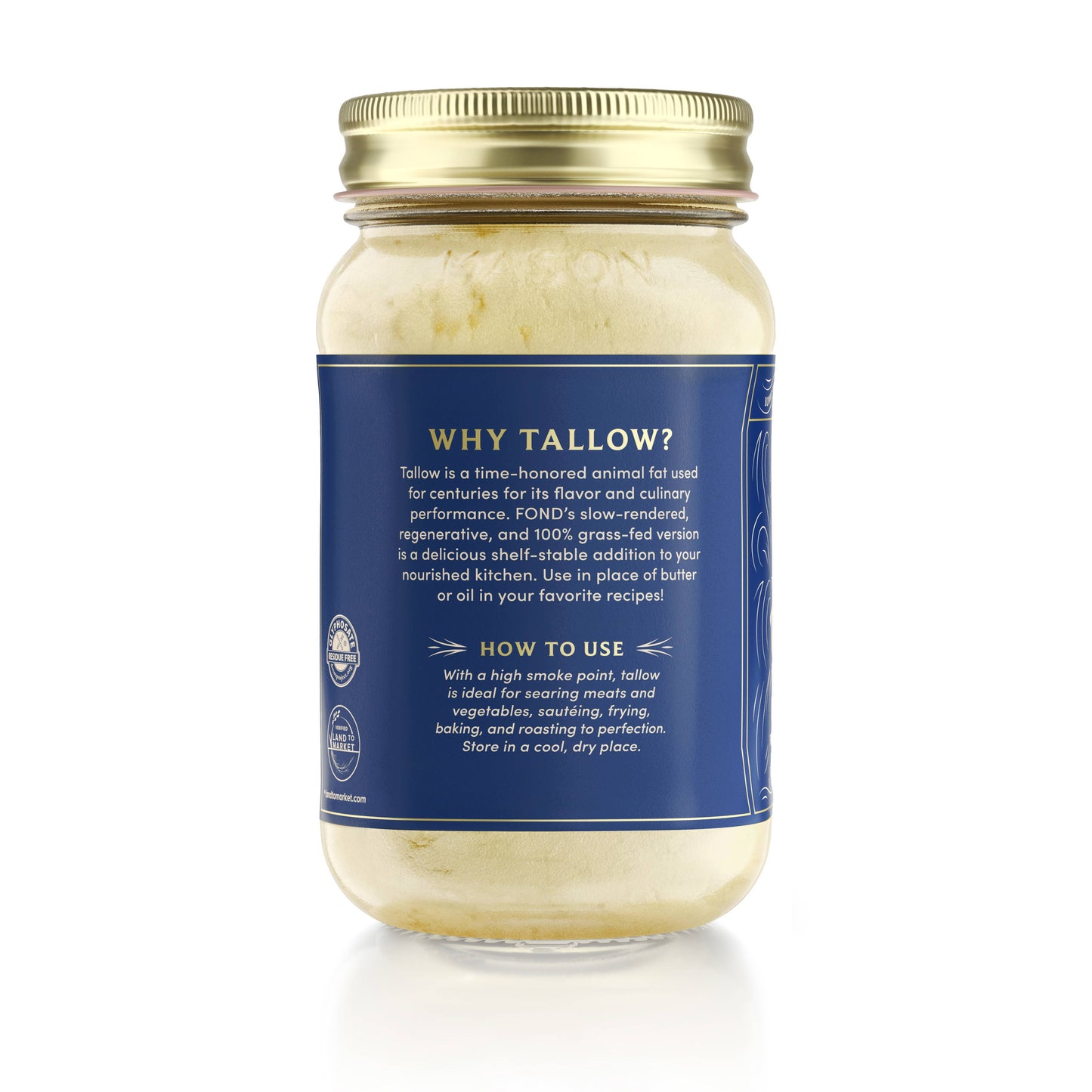 Fond Regenerative - Pure & Unflavored Regenerative Beef Tallow 14oz