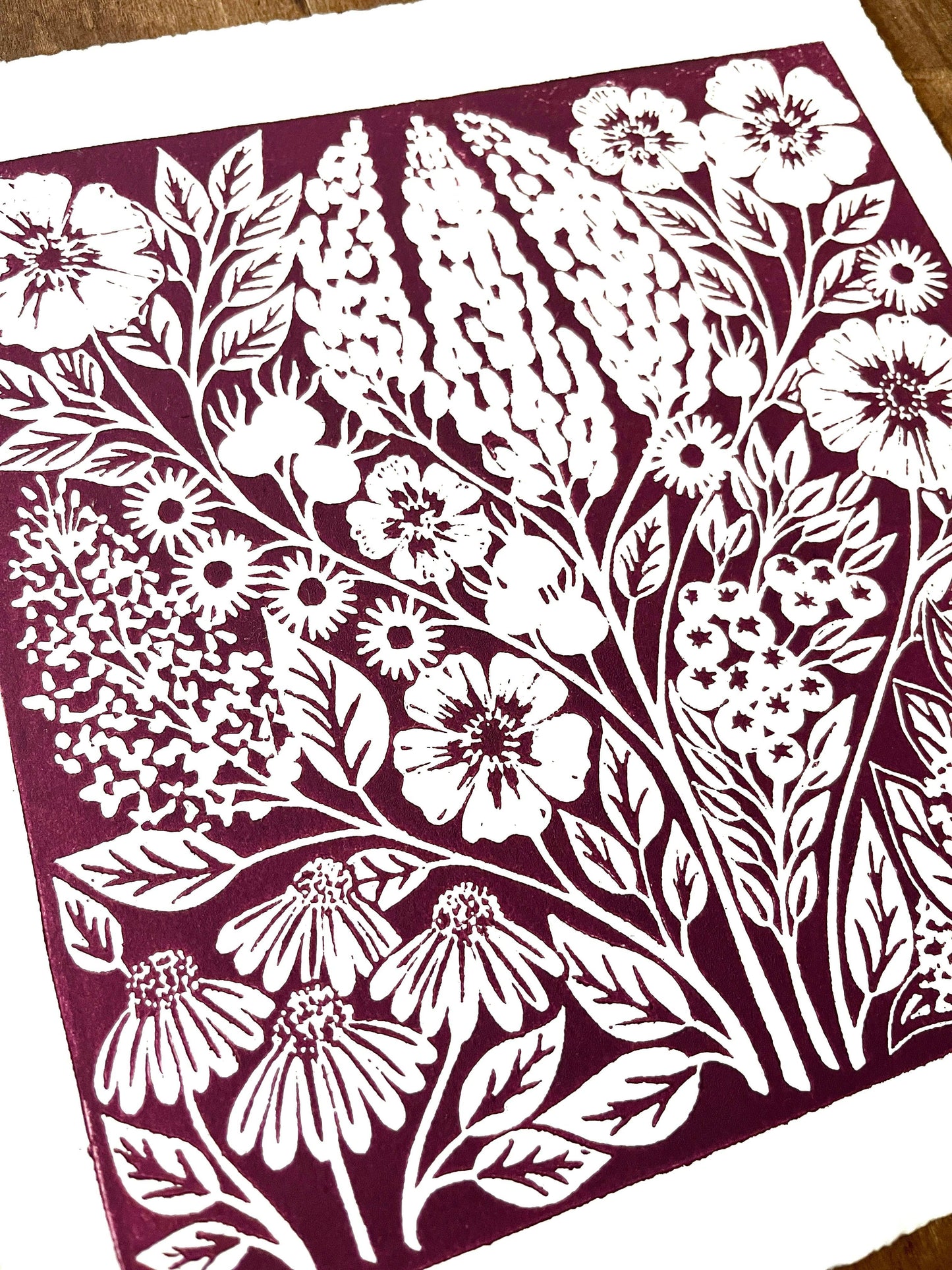 Hand Block Printed Art Print - No. 633
