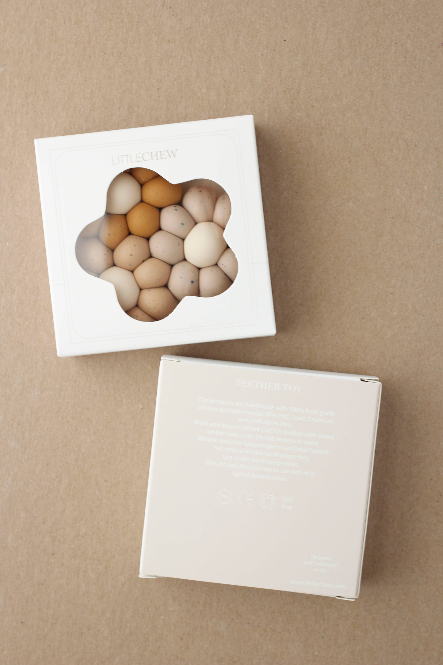Teether - Chamomile | Dusty Coral