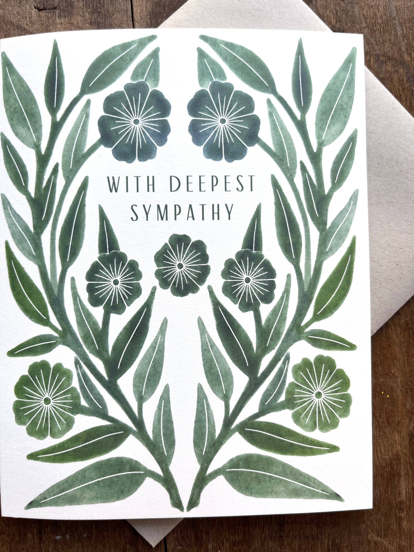 Greeting Card "With Deepest Sympathy,"