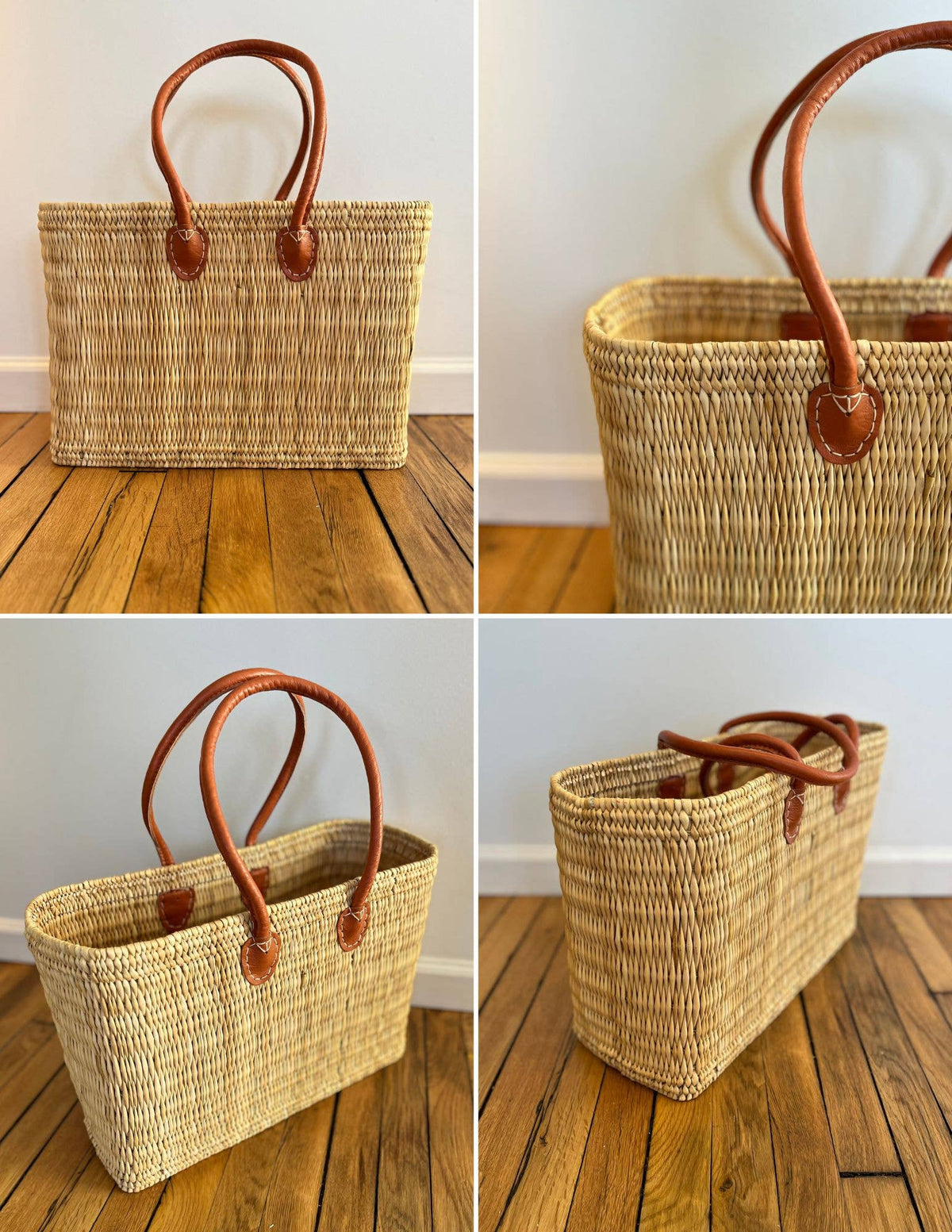 Medina - Simple Long Handle Tote, Tabac: Large