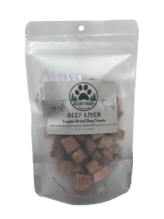 Dog Treats, Freeze Dried Beef Liver (2.5 oz) - Ruff Pine Dog Treats