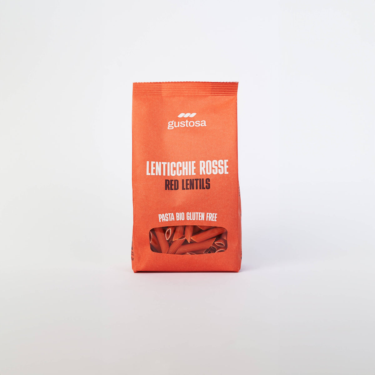 Pasta Gustosa Bio Gluten Free - PENNE RIGATE 100% Organic Red Lentils 340g