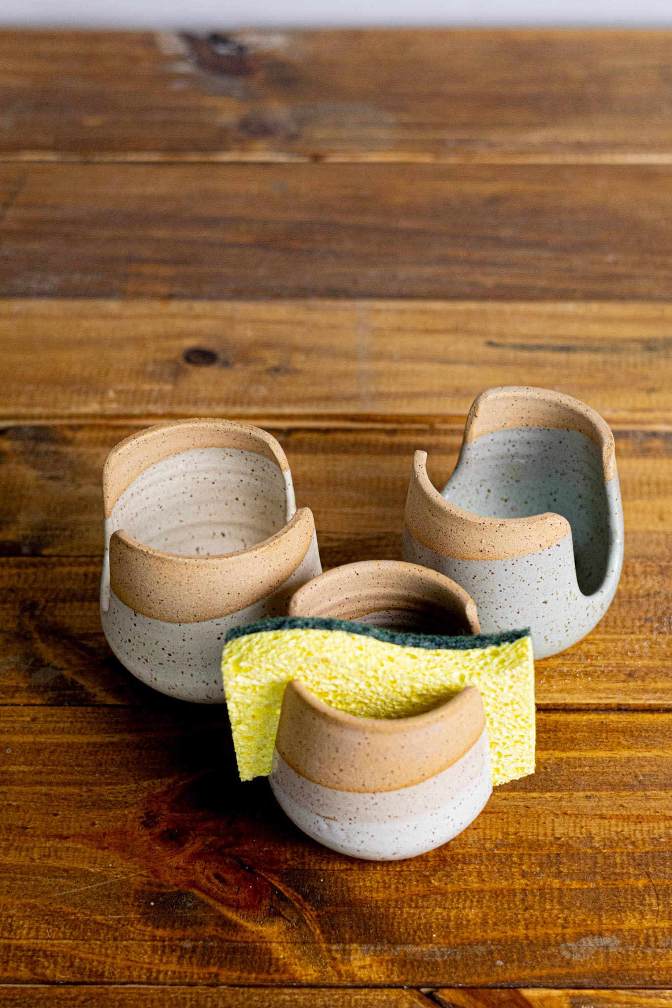 Handmade Ceramic Sponge Holder – Modern Sink Accessory