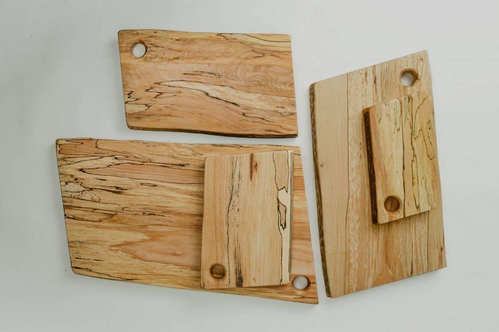 12" SPALTED MAPLE RECTANGULAR CUTTING BOARD