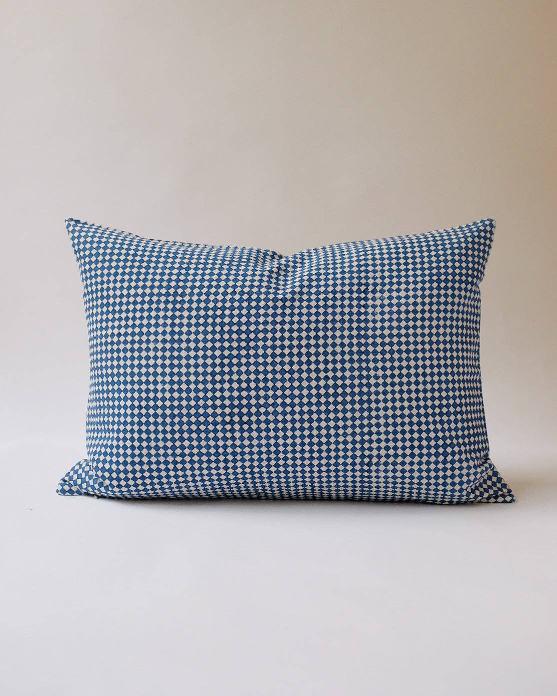 Soil to Studio - Rekha - Hand Block-printed Linen Pillowcase (Indigo): 14x20