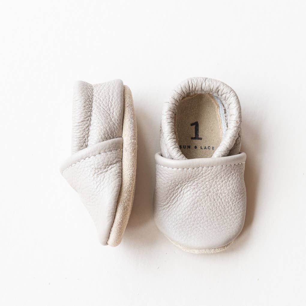Gender Neutral Baby Shoes in Light Gray