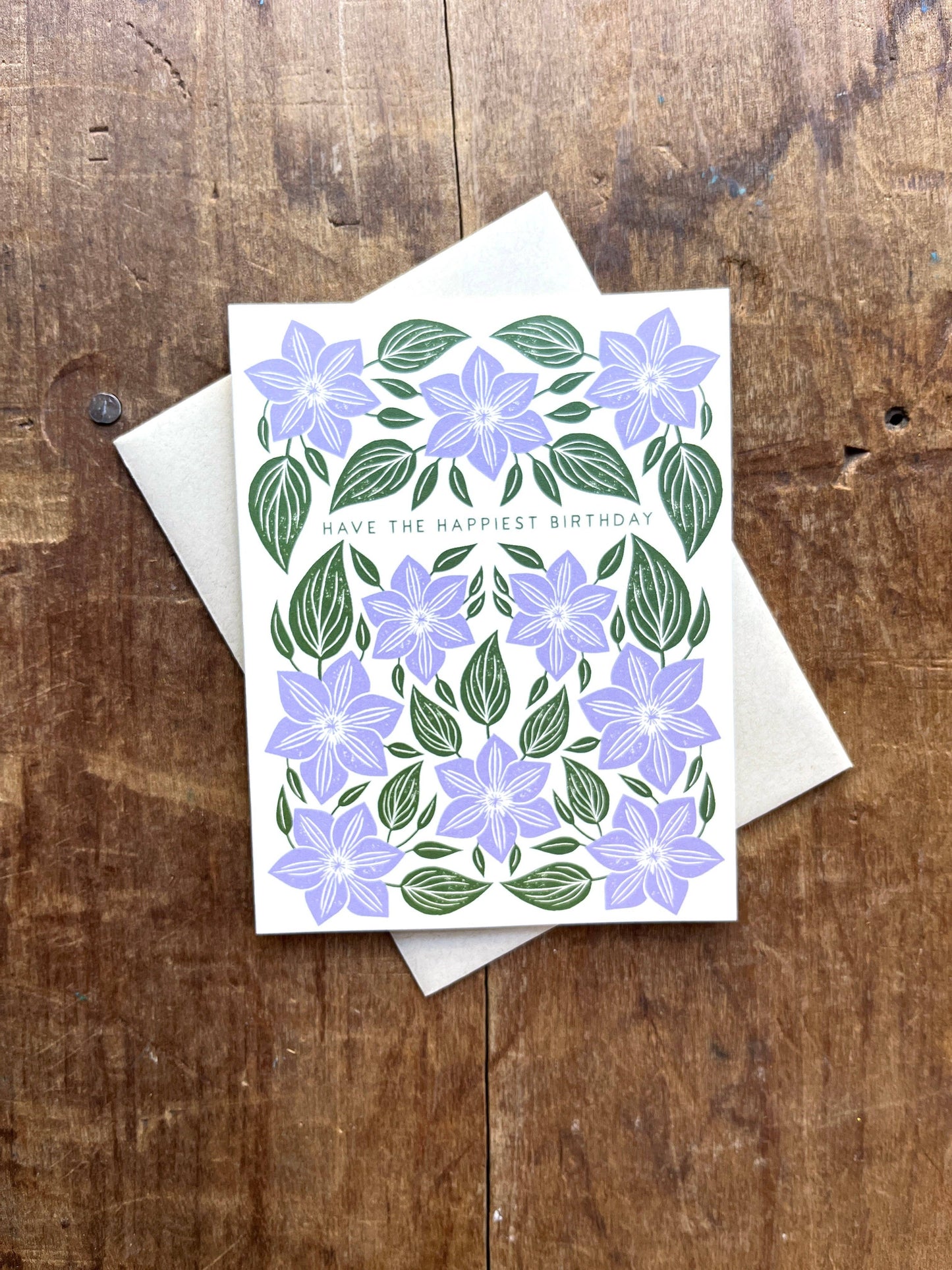 "Have the Happiest Birthday" Greeting Card: Single Card