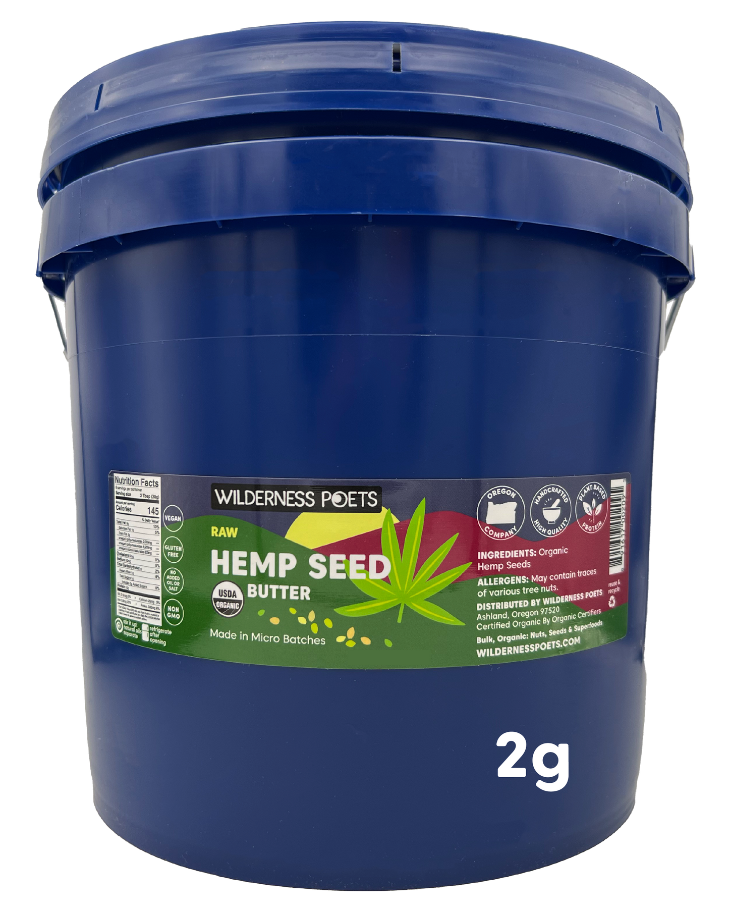 Hemp Seed Butter, Raw - Organic (8 oz)