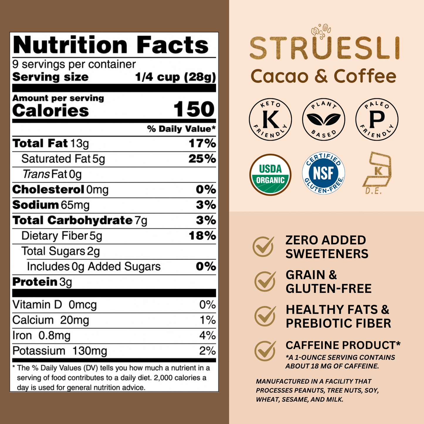Struesli Granola Redefined - Cacao & Coffee (9 oz)