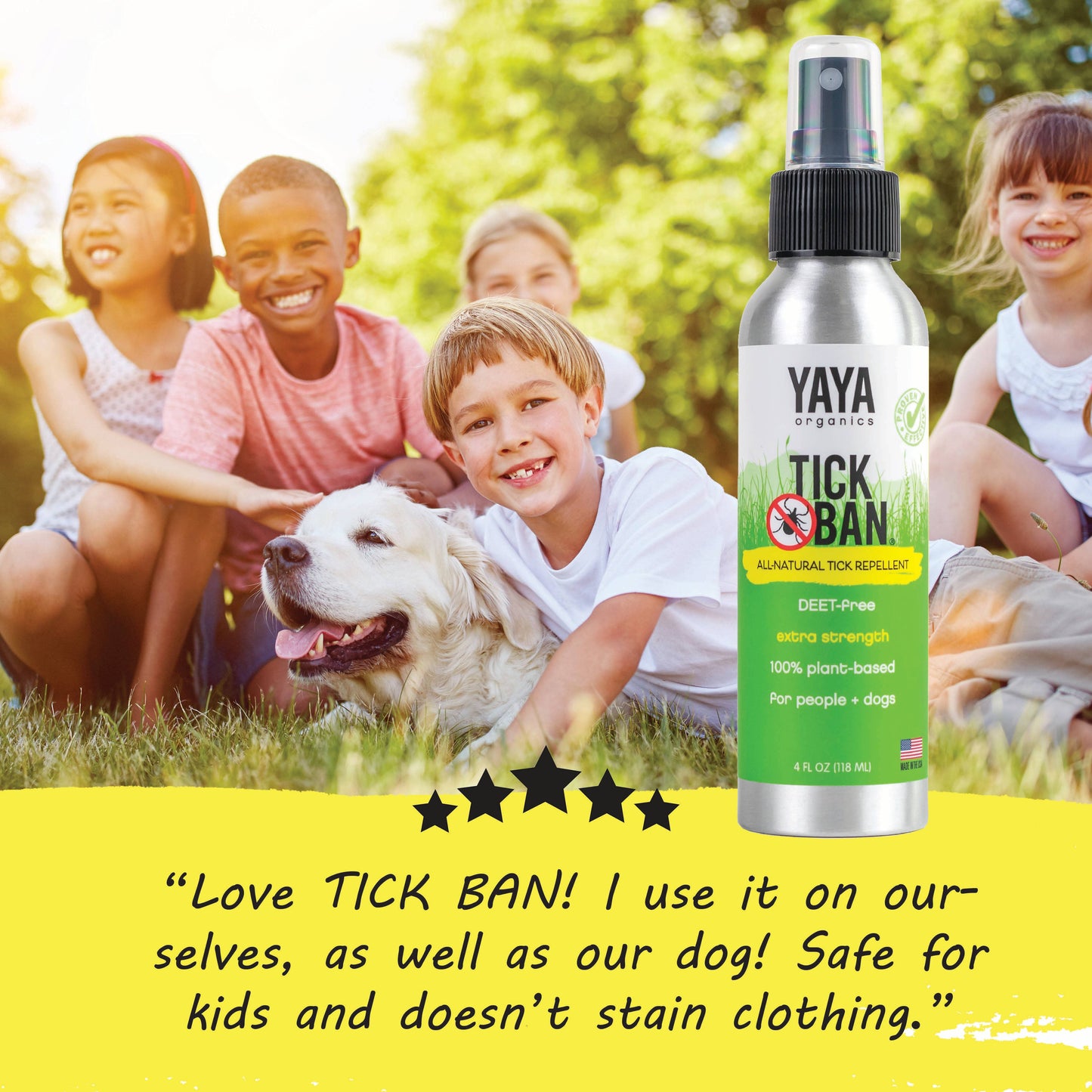 YAYA Organics - Tick Ban All-Natural Tick Repellent - 4 oz.