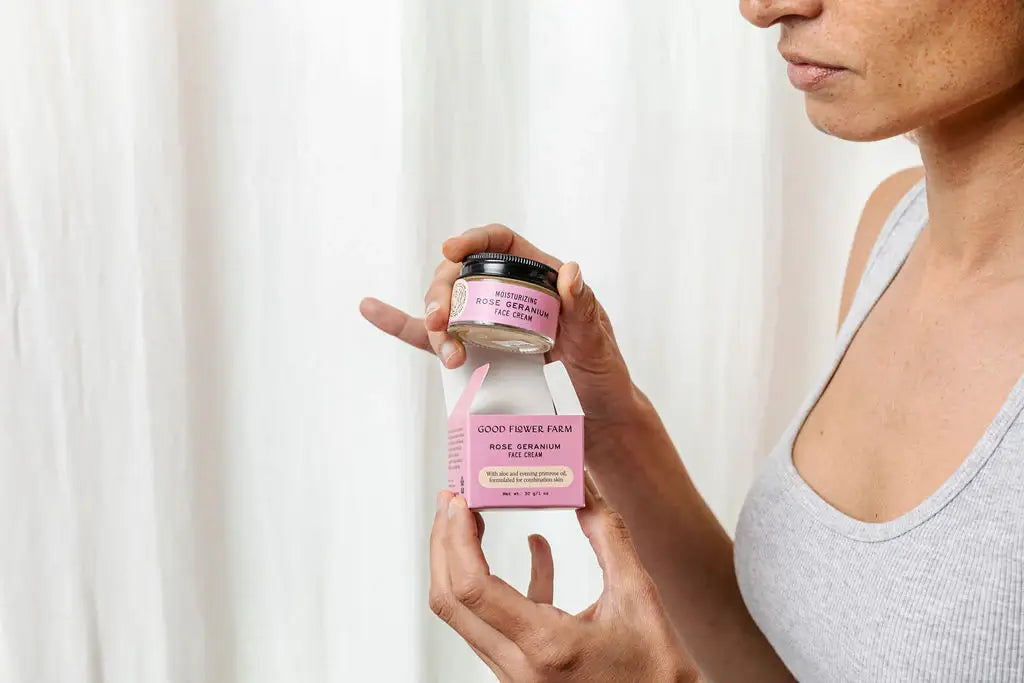 Rose Geranium Organic Herbal Face Cream / 1 oz
