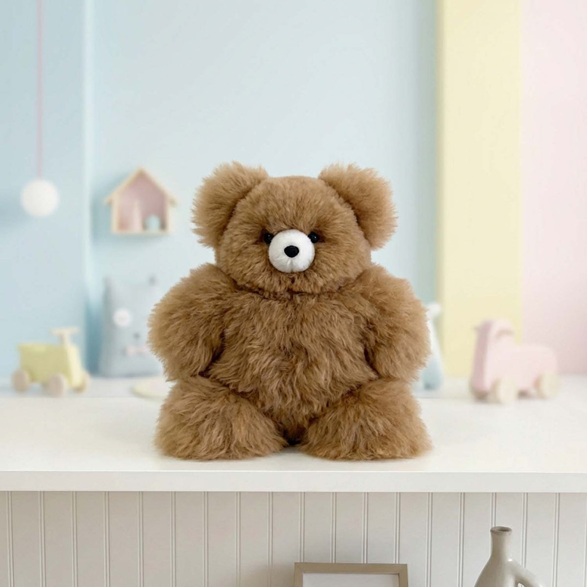 Shupaca Alpaca - 10" Small Alpaca Stuffed Animal - Bear: Beige