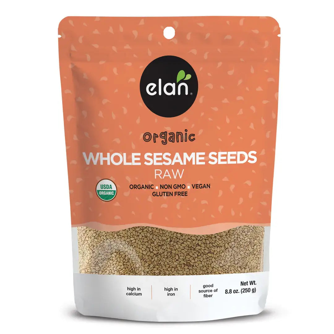 Elan - Elan Organic Whole Sesame Seeds, Snacks, Gluten Free (9 oz)