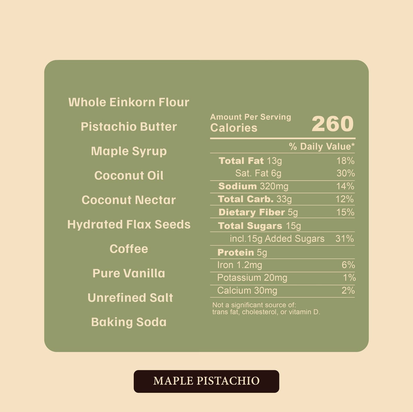 Clean Dough - Maple Pistachio Clean Cookie