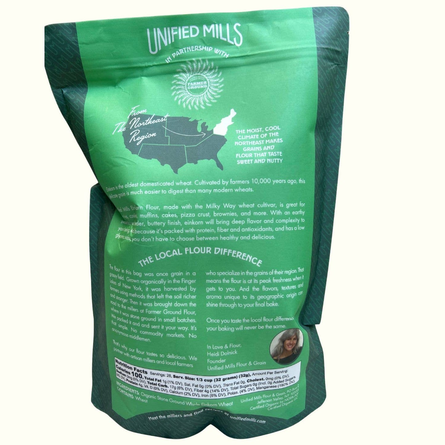 Einkorn Flour, Certified Organic/Regenerative Organic (5 lb) - Unified Mills