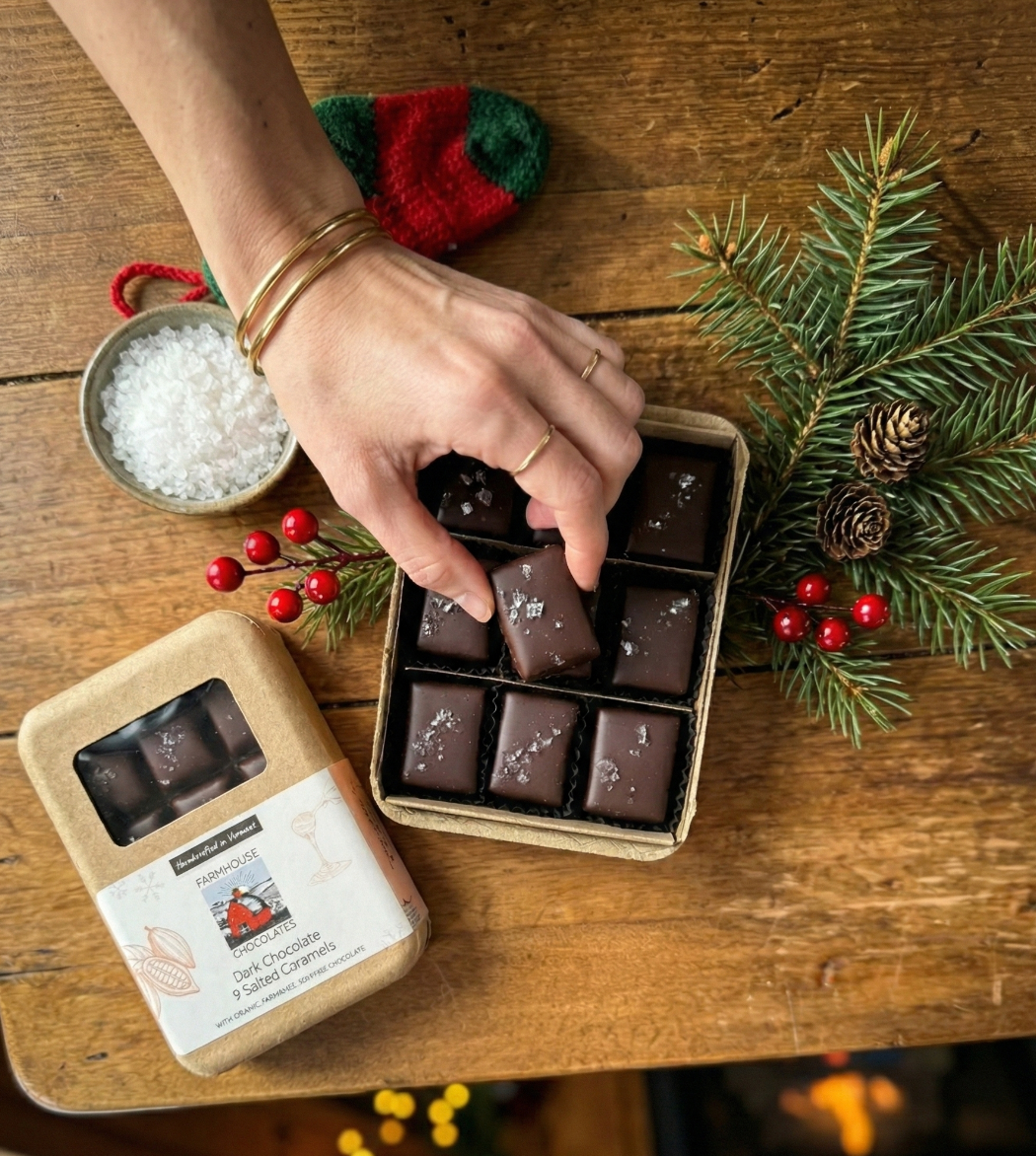 Caramels - Dark Chocolate covered, salted (9 Piece)